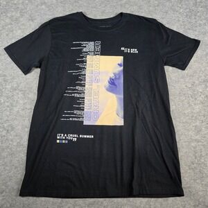 Taylor Swift Black Cruel Summer Lyric Graphic T-Shirt Large